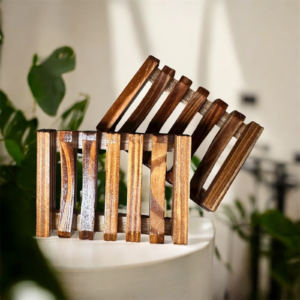 Polished Wood Soap Rack
